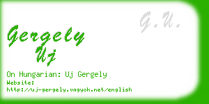 gergely uj business card